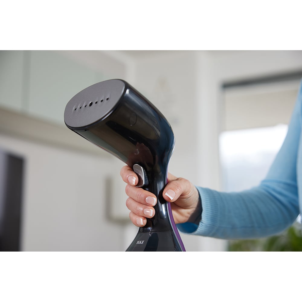 Aparat de calcat vertical GORENJE GS2100BKV, 2100W, 35g/min, 220ml, negru-mov