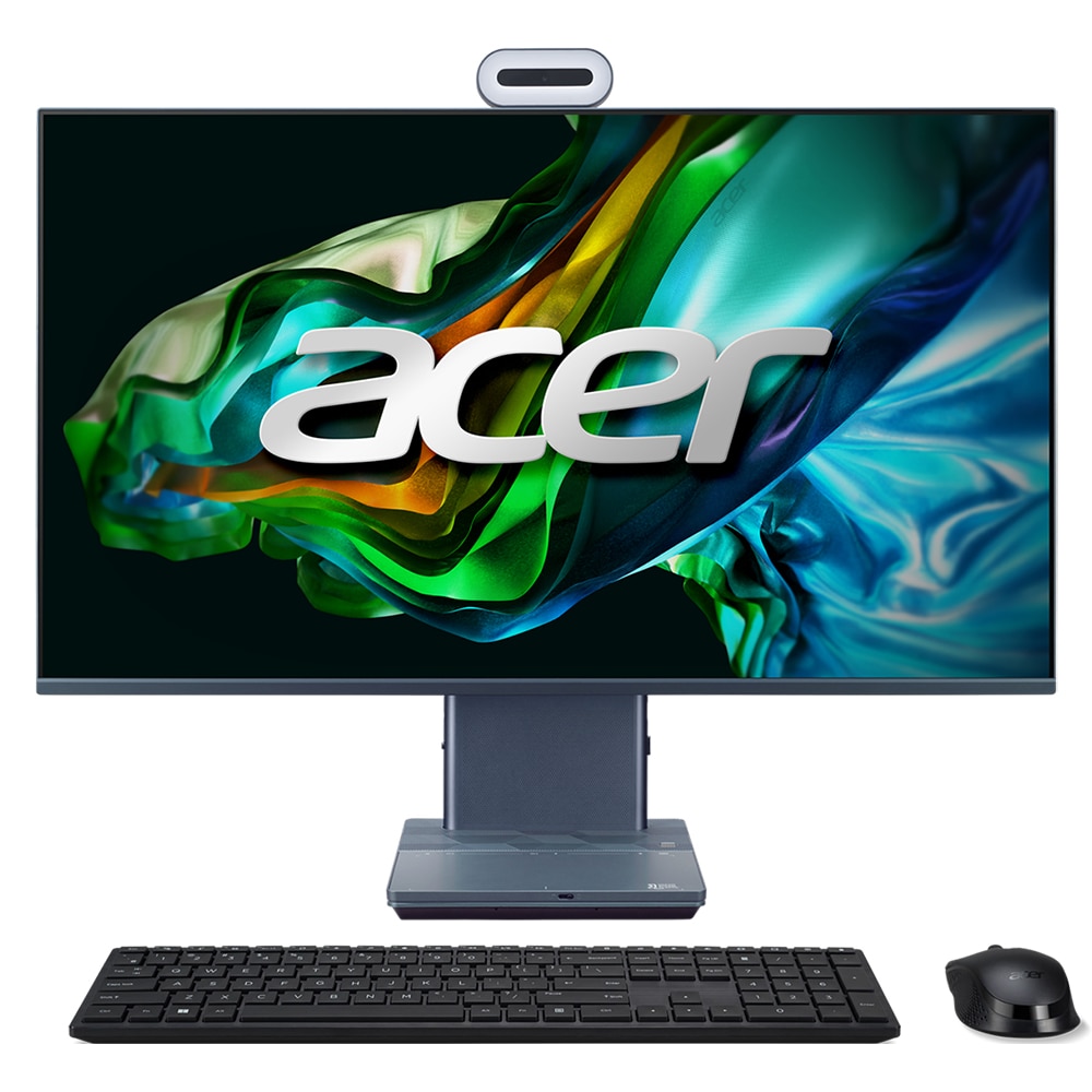 Sistem PC All in One Aspire S32-1856, Intel Core i7-1360P pana la 5.0GHz, 32" WQHD, 32GB, SSD 1TB, Linux(eShell), gri