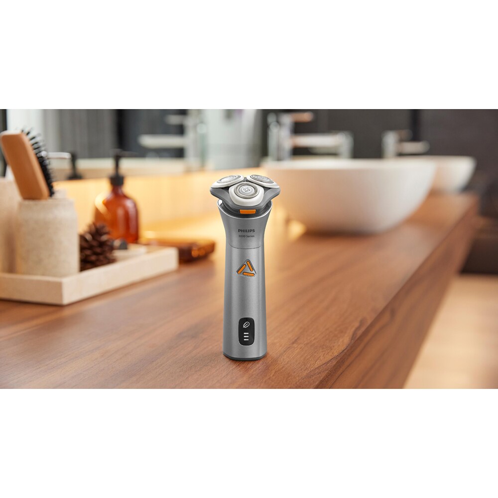 Aparat de ras PHILIPS Series 3000 S3892/00, acumulator, autonomie 60 min, argintiu