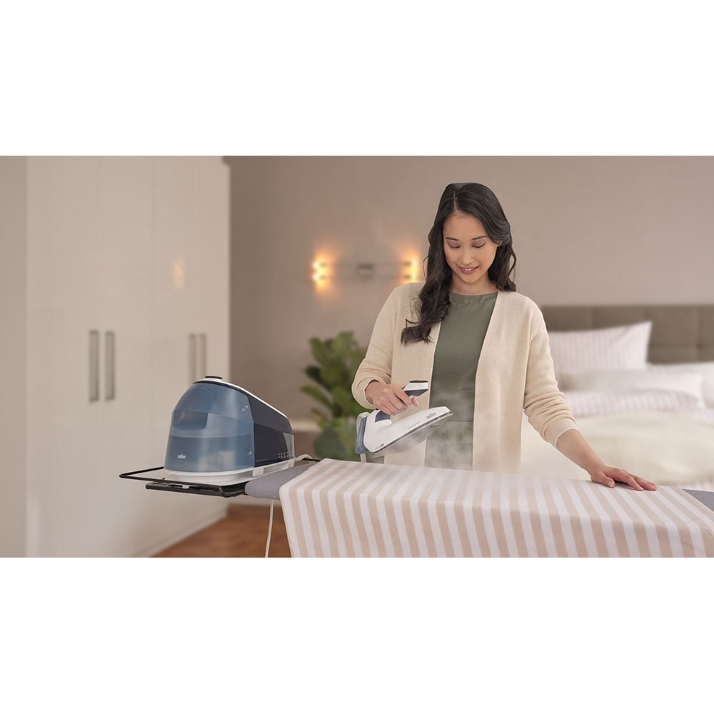 Statie de calcat BRAUN CareStyle 5 IS5245BL, 2400W, 480g/min, 2l, talpa Eloxal Plus, albastru-alb