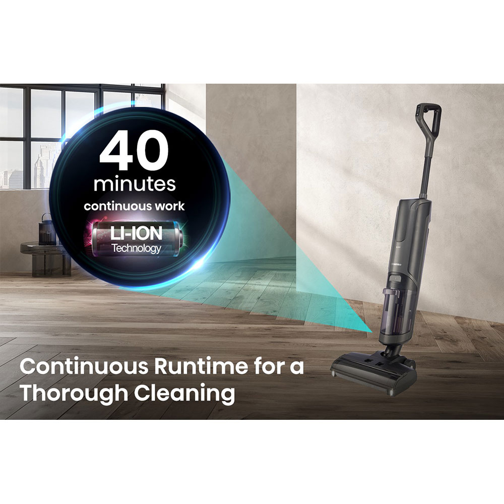 Aspirator vertical HISENSE HFC433170A, 0.5l, 21.6V, autonomie max 40 min, antracit-negru