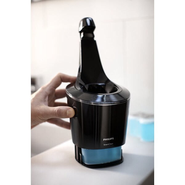 Aparat de ras PHILIPS Shaver S9111/31, acumulator, autonomie 50 min, SmartClean Plus, albastru