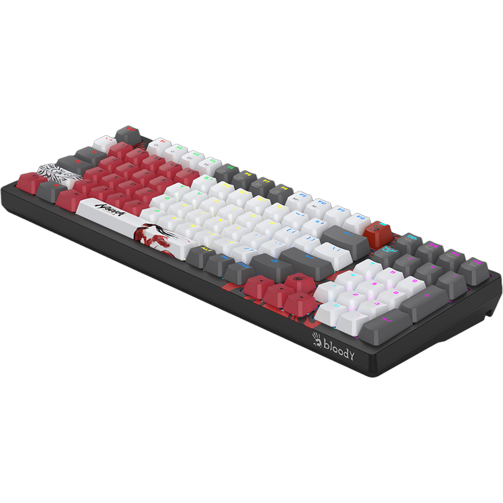 Tastatura Gaming mecanica A4TECH S98 Naraka, USB, Layout US, multicolor