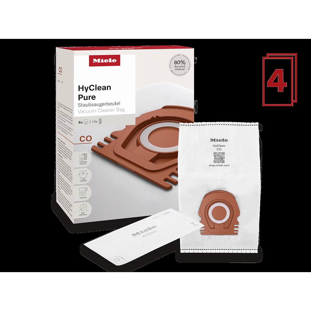 Kit aspirator MIELE HyClean Pure CO: 4 saci + filtru evacuare