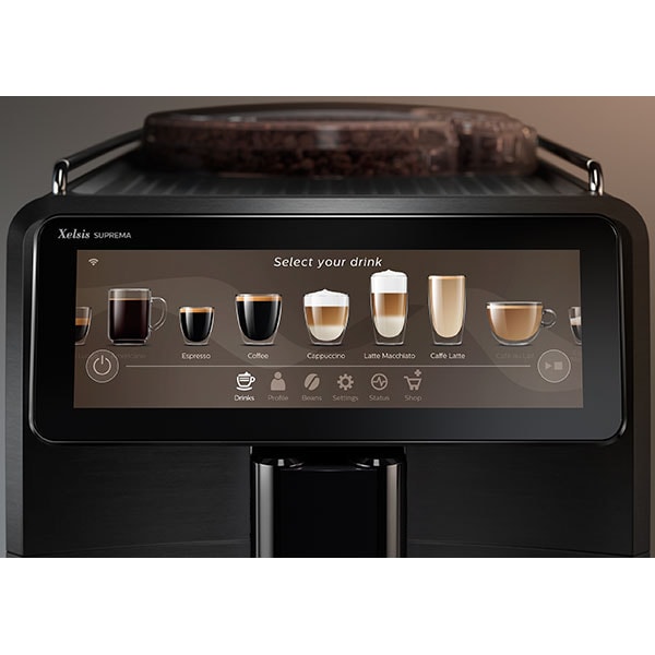 Espressor automat SAECO Xelsis Suprema SM8889/00, 1.7l, 1500W, 15 bar, HygieSteam, AquaClean, argintiu-negru