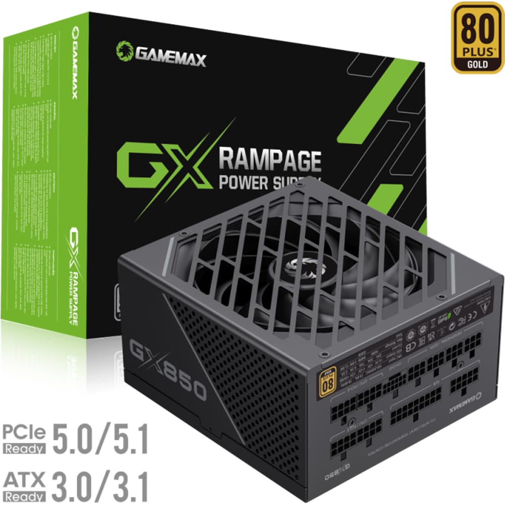 Sursa PC GAMEMAX GX850 PRO, 850W, 140mm, 80 Plus Gold, Full Modular