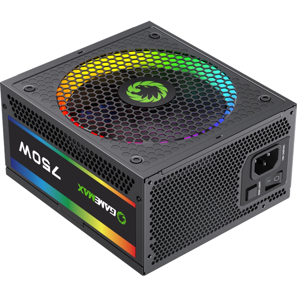 Sursa PC GAMEMAX RGB 750 PRO, 750W, 140mm, 80 Plus Gold, Full Modular