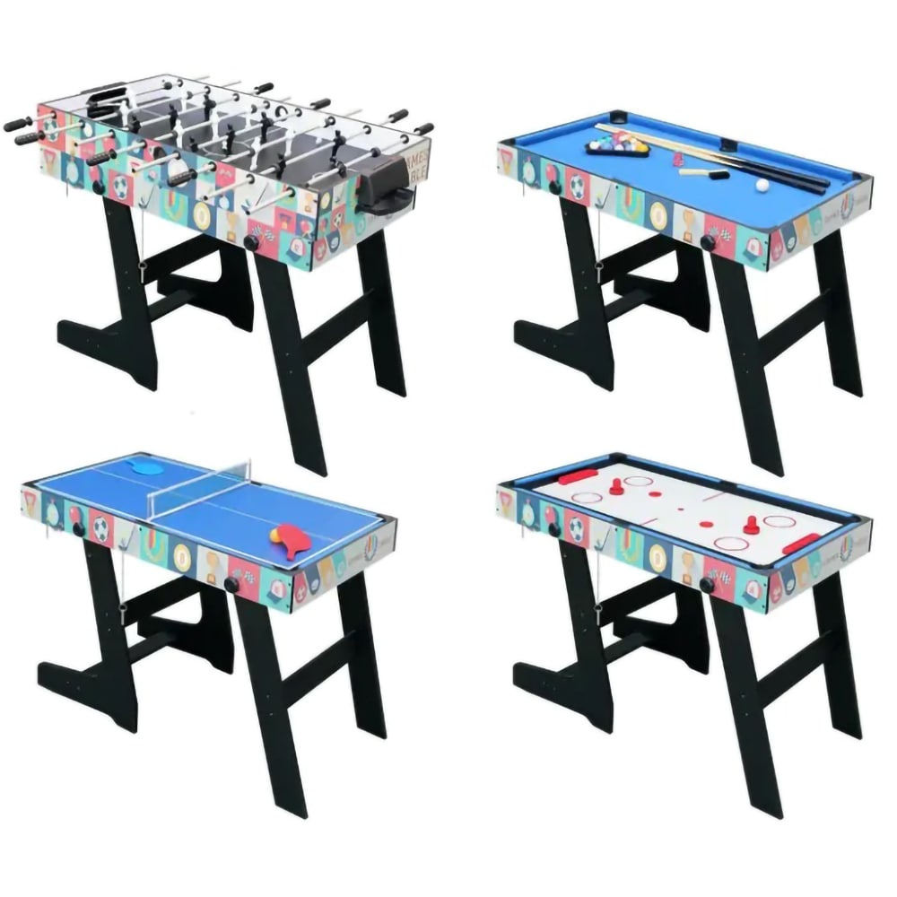 Masa de joc 4 in 1 ACTION ONE, 124 x 61 x 79 cm, pliabila, multicolor
