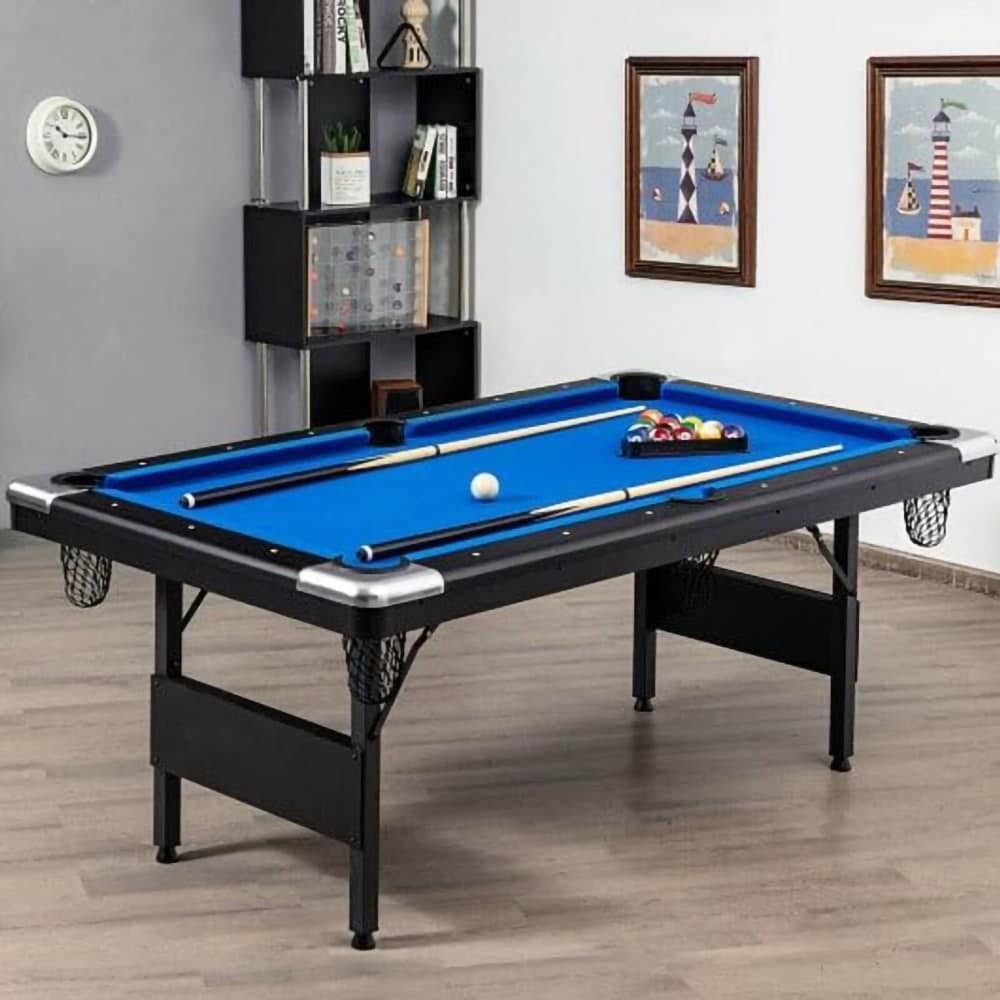 Masa de biliard ACTION ONE Event, 213 x 119 x 78 cm, negru-albastru