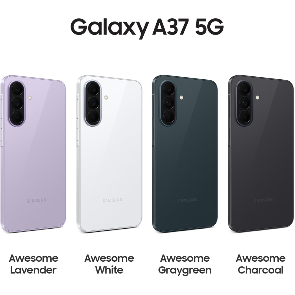 Telefon SAMSUNG Galaxy A37 5G, 128GB, 6GB RAM, Dual SIM, Awesome White