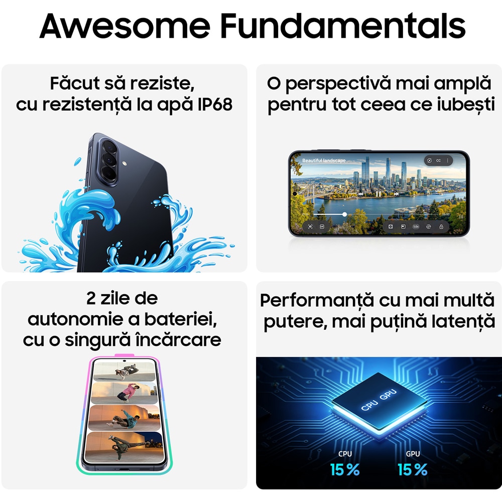 Telefon SAMSUNG Galaxy A57 5G, 512GB, 12GB RAM, Dual SIM, Awesome Navy