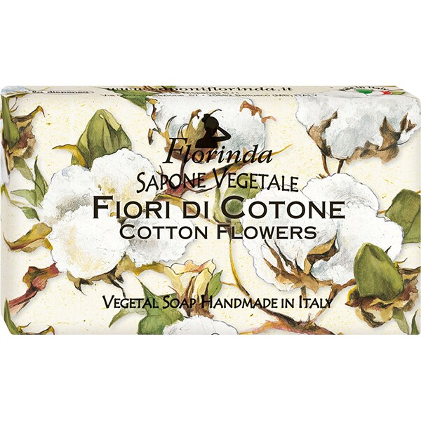 Sapun vegetal LA DISPENSA Florinda, Flori de Bumbac, 100g