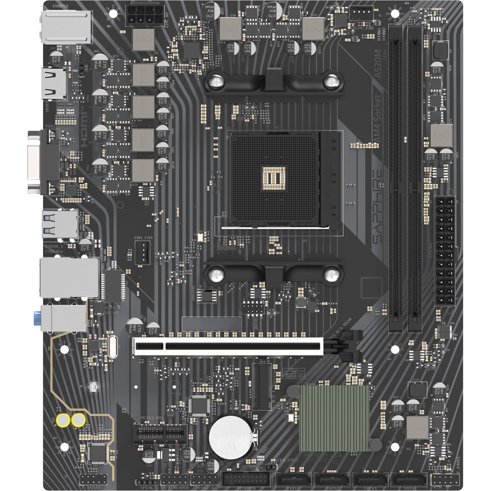 Placa de baza SAPPHIRE A520M-E, Socket AM4, mATX