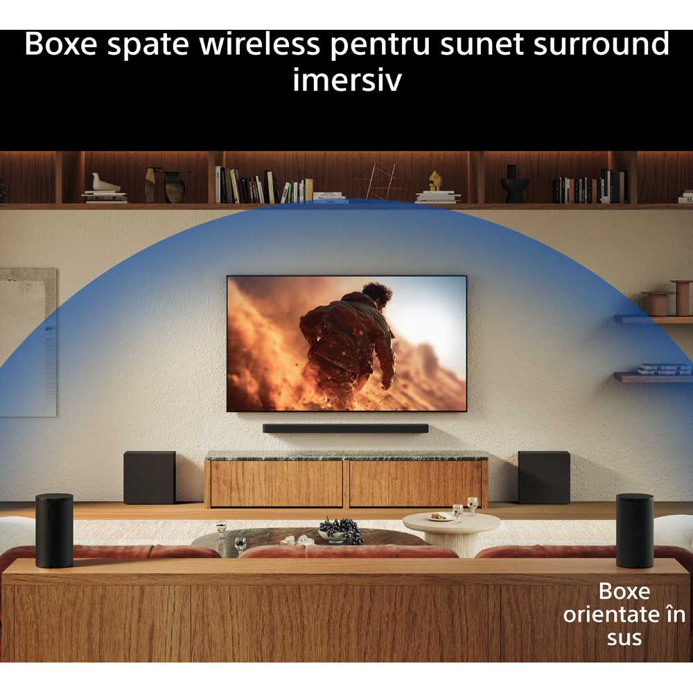 Kit surround SONY BRAVIA Theatre Rear 9 SA-RS9, 180W, Wireless, negru