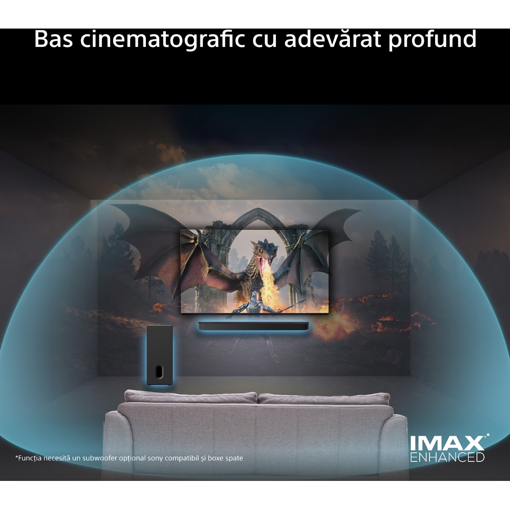 Subwoofer SONY BRAVIA Theatre Sub 8 SA-SW8, 300W, Wireless, negru