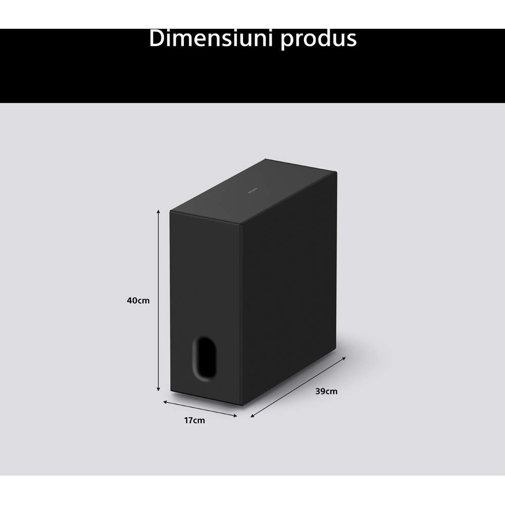 Subwoofer SONY BRAVIA Theatre Sub 8 SA-SW8, 300W, Wireless, negru