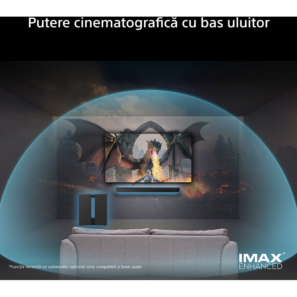 Subwoofer SONY BRAVIA Theatre Sub 9 SA-SW9, 600W, Wireless, negru