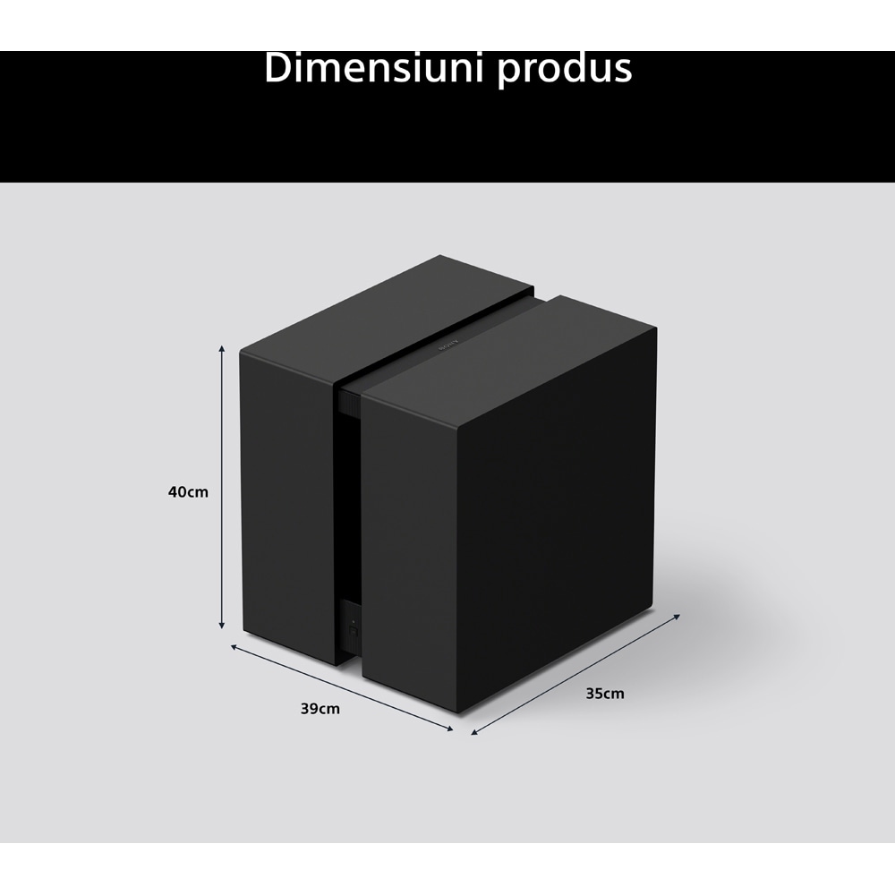 Subwoofer SONY BRAVIA Theatre Sub 9 SA-SW9, 600W, Wireless, negru