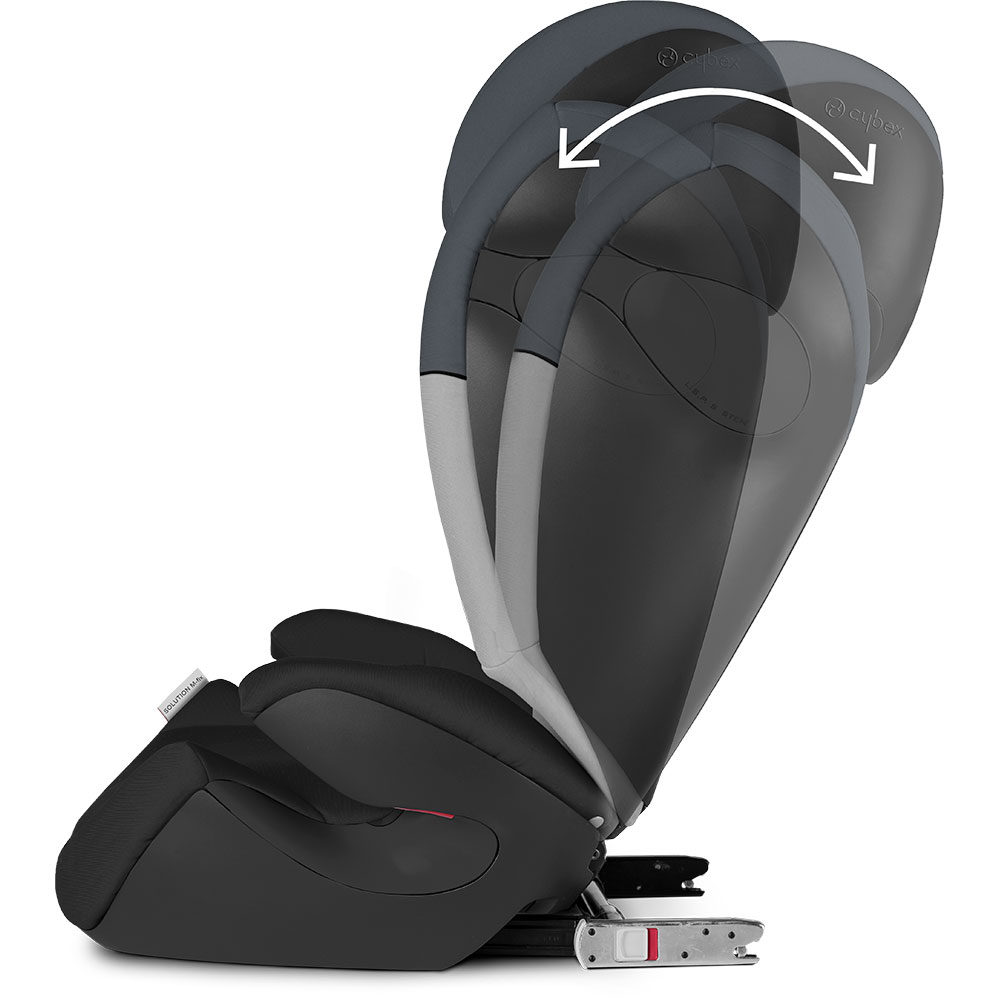 Scaun auto CYBEX Solution M-fix/Cobblestone-light 519001123, 5 puncte, 15-36 kg, gri-negru