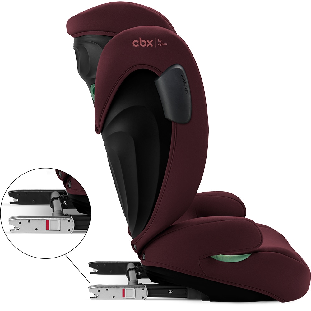 Scaun auto CYBEX Solution B3 i-fix 522003889, Isofix, 15-36kg, i-Size, rosu-negru