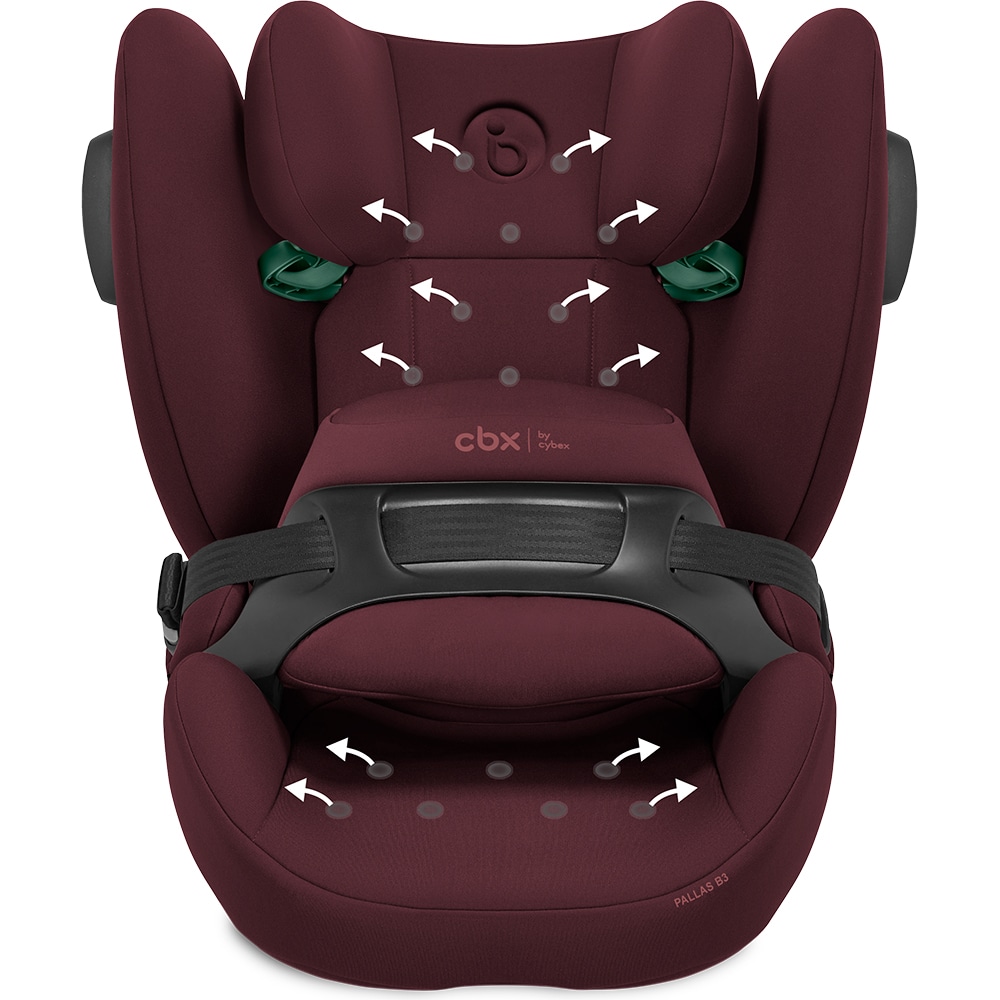 Scaun auto CYBEX Pallas B3 i-Size 523001235, Isofix, 9-36kg, R129, rosu-negru