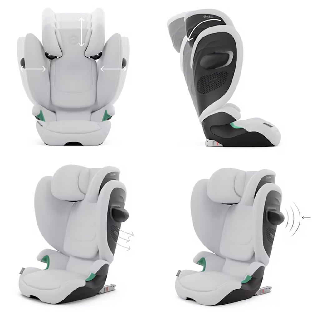 Scaun auto CYBEX Solution G2 i-Fix 524000655, Isofix, 15-36kg, i-Size, gri deschis-negru