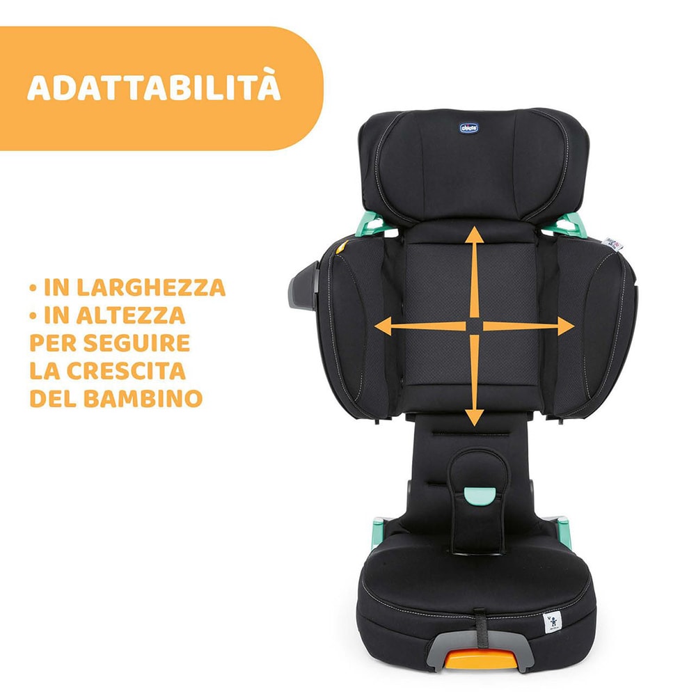 Scaun auto CHICCO Fold&Go I-Size 793388, Isofix, 15-36kg, gri-negru