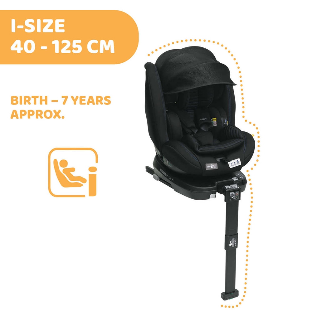 Scaun auto CHICCO Seat3Fit I-Size Air Zip&Wash 870448, Isofix, 0-25kg, negru