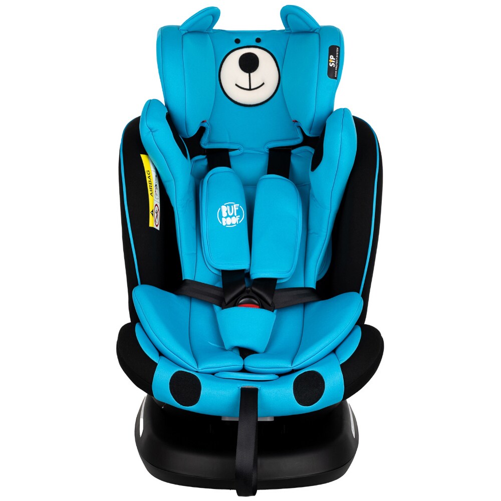 Scaun auto BUF BOOF Tweety Plus Deluxe rotativ 360 grade, Isofix, 0-36 kg, albastru-negru