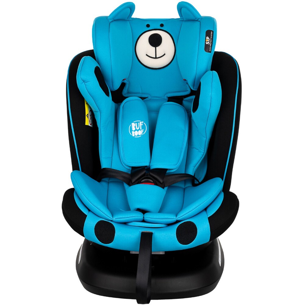 Scaun auto BUF BOOF Tweety Plus Deluxe rotativ 360 grade, Isofix, 0-36 kg, albastru-negru