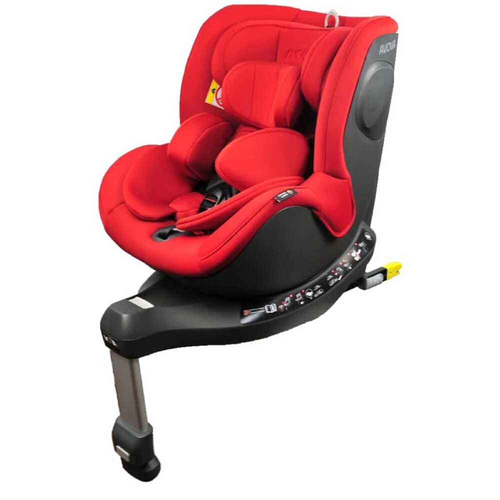 Scaun auto AVOVA Sperber-Fix AV1105002, 5 puncte, 0-25 kg, i-Size, rosu-negru