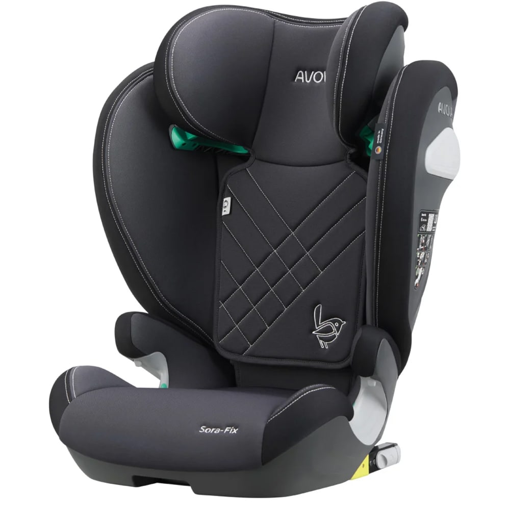 Scaun auto AVOVA Sora-Fix AV1111005, Isofix, 15-36 kg, I-Size, gri inchis-negru