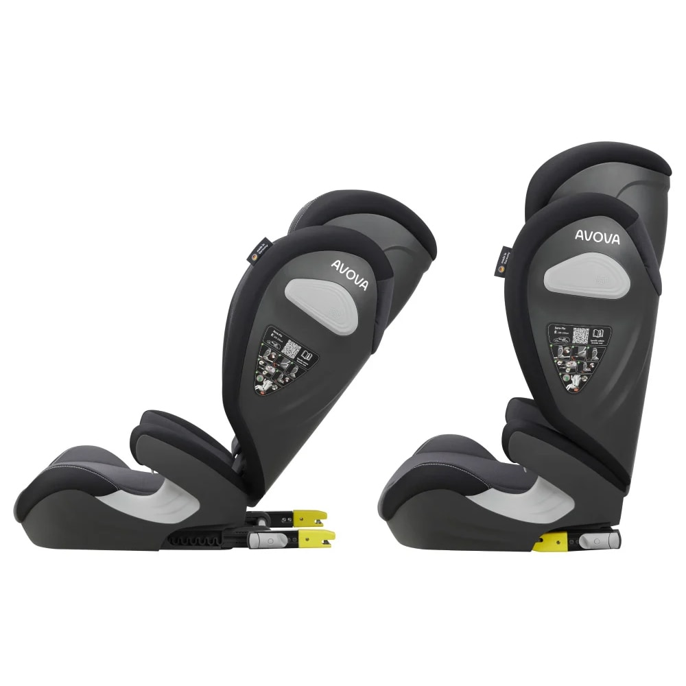 Scaun auto AVOVA Sora-Fix AV1111005, Isofix, 15-36 kg, I-Size, gri inchis-negru