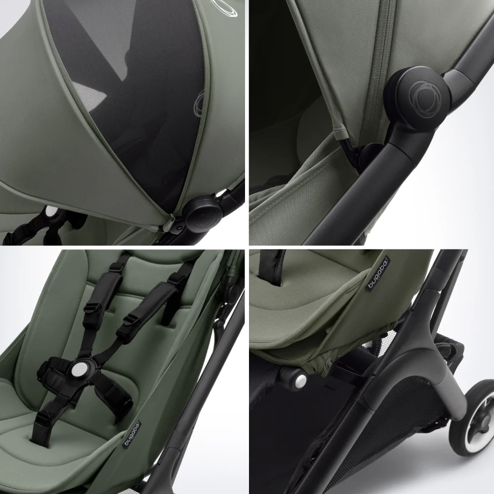 Carucior sport BUGABOO Butterfly BG100025001, 5 puncte, 6 luni+, verde inchis-negru