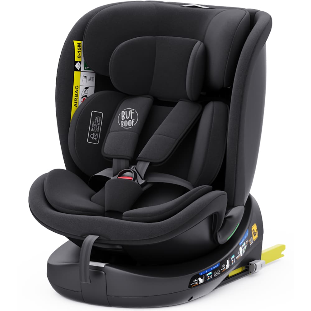Scaun auto BUF BOOF B-Joy Deluxe rotativ 360 grade BJOYBLACK, Isofix, 0-36 kg, i-Size, negru
