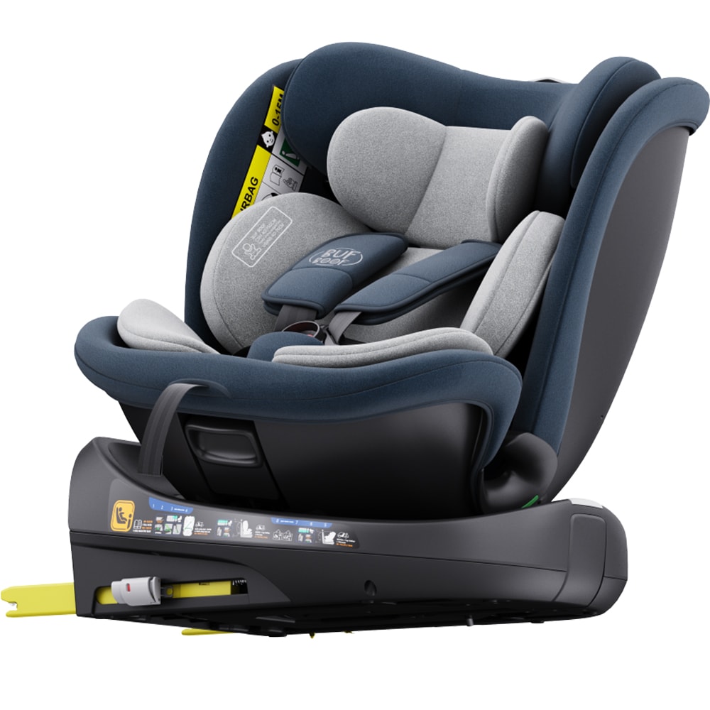 Scaun auto BUF BOOF B-Joy Deluxe rotativ 360 grade BJOYBLUE, Isofix, 0-36 kg, i-Size, bleumarin-gri