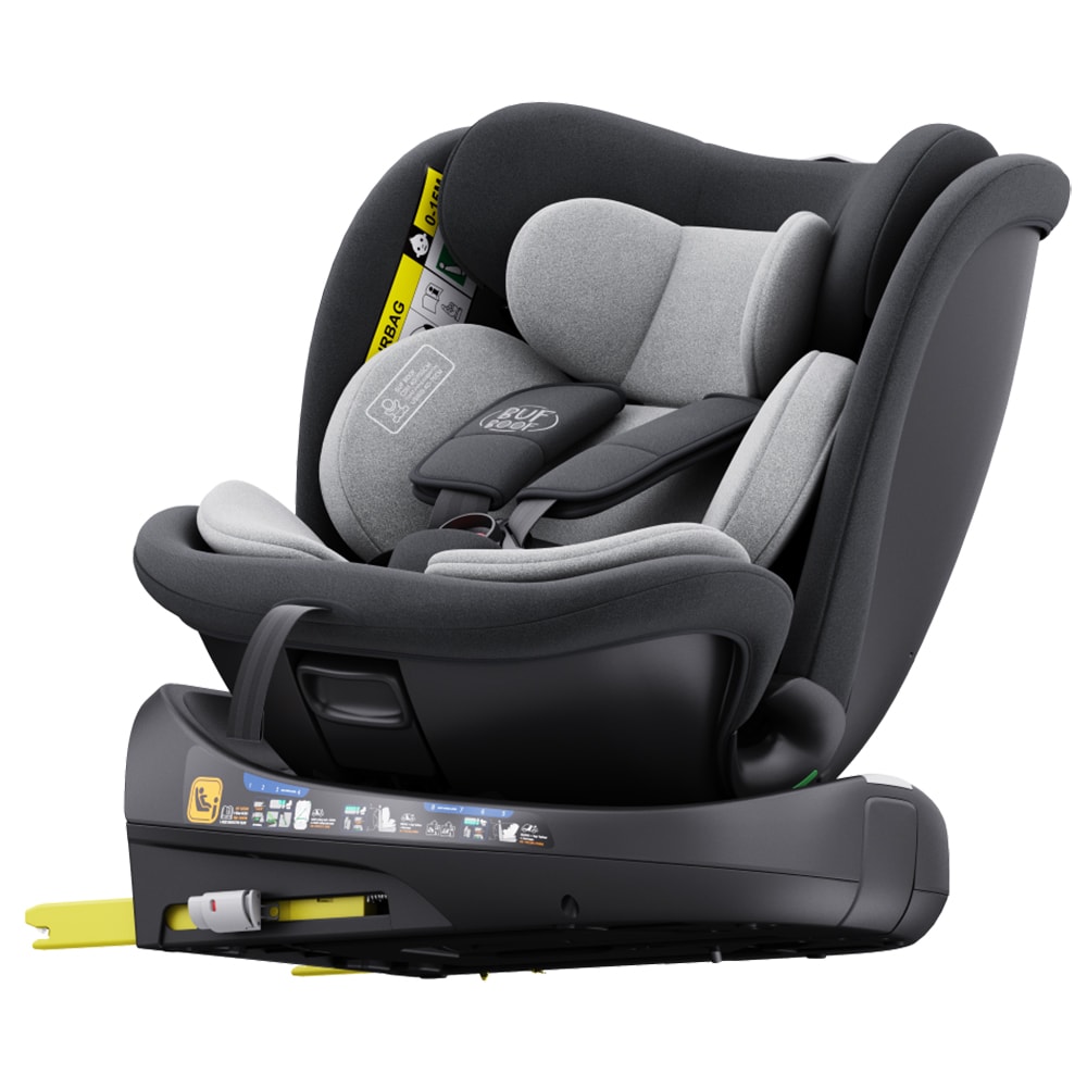Scaun auto BUF BOOF B-Joy Deluxe rotativ 360 grade BJOYGREY, Isofix, 0-36 kg, i-Size, gri-negru