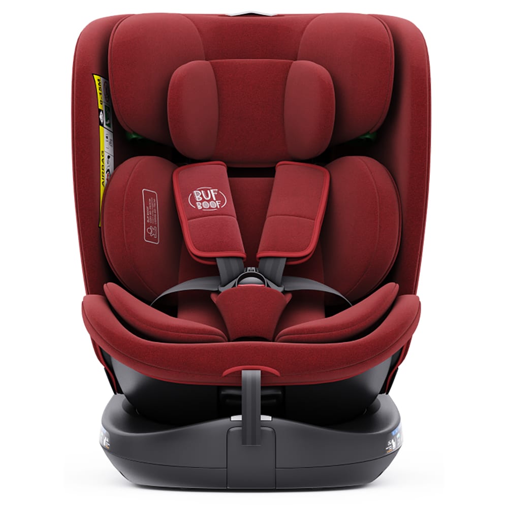 Scaun auto BUF BOOF B-Joy Deluxe rotativ 360 grade BJOYRED, Isofix, 0-36 kg, i-Size, rosu-negru