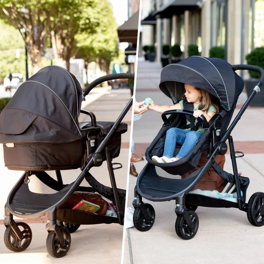 Carucior 2in1 GRACO Transform G8CT750BLC, 5 puncte, 0 luni+, negru