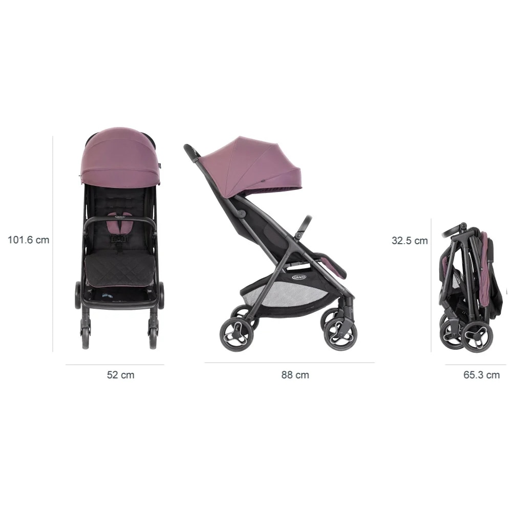 Carucior sport GRACO Myavo GS2107AAMBE, 5 puncte, 0 luni+, mov-negru
