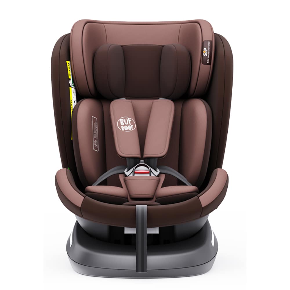 Scaun auto BUF BOOF TWT Plus rotativ 360 grade ISIZETWTCOF, Isofix, 0-36 kg, R129, maro-negru