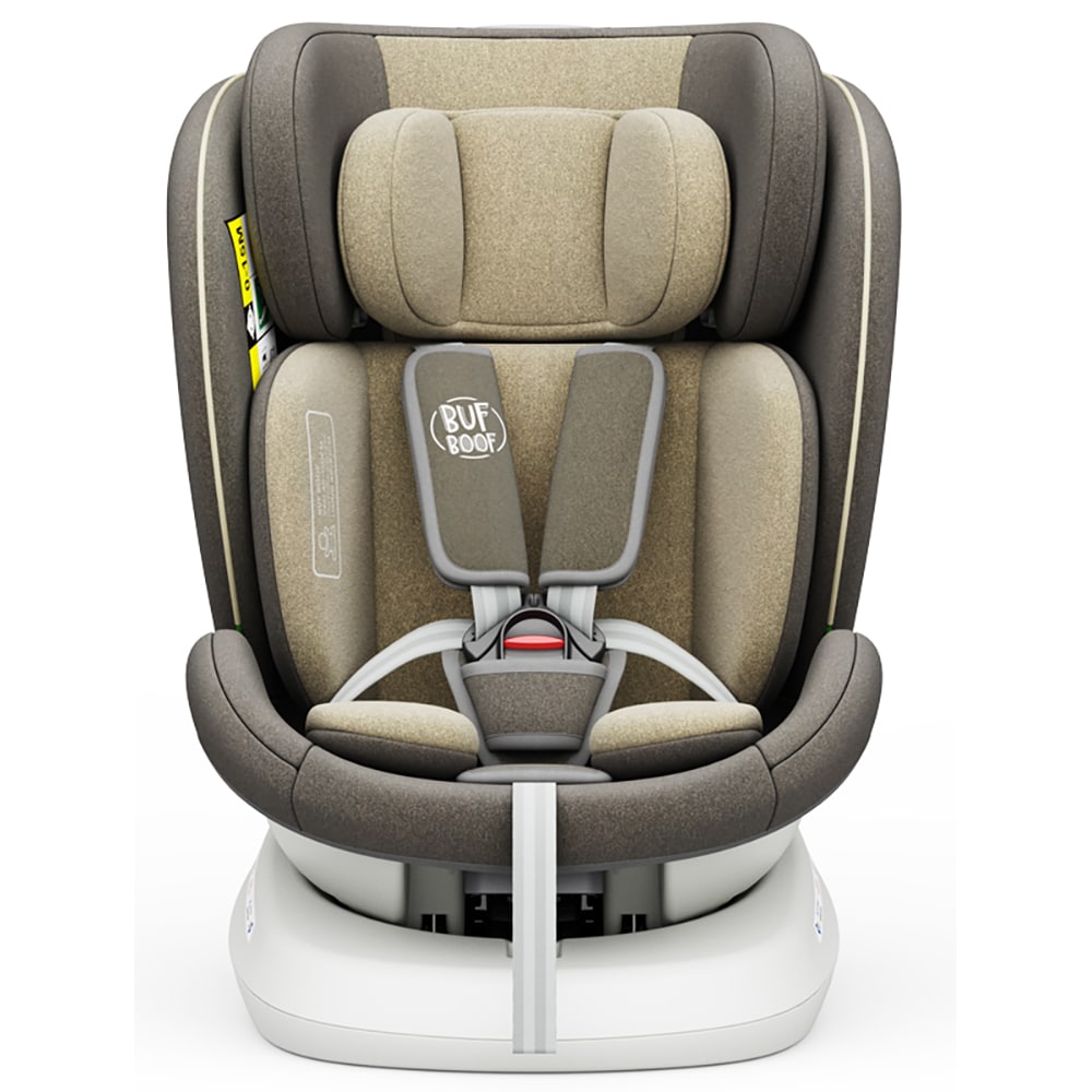 Scaun auto BUF BOOF TWT Plus rotativ 360 grade ISIZETWTLB, Isofix, 0-36 kg, R129, kaki-alb
