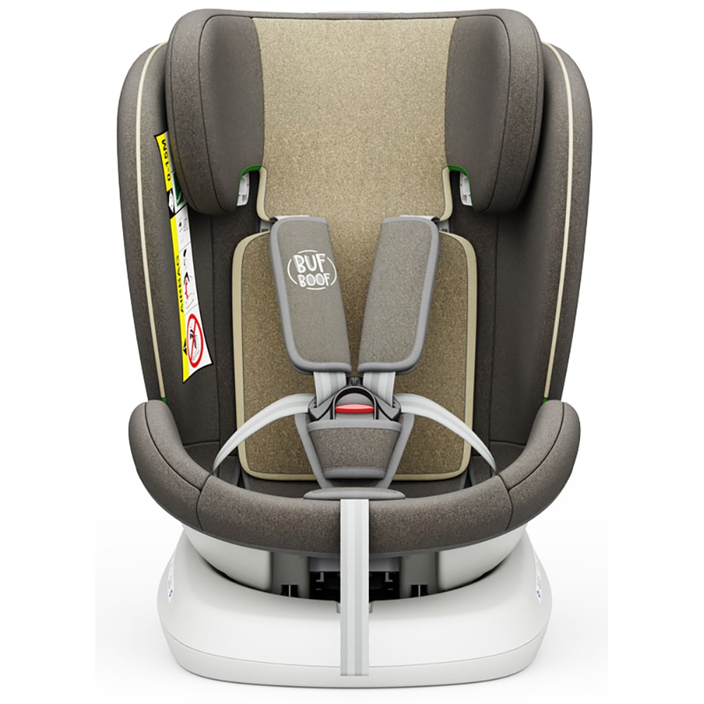 Scaun auto BUF BOOF TWT Plus rotativ 360 grade ISIZETWTLB, Isofix, 0-36 kg, R129, kaki-alb