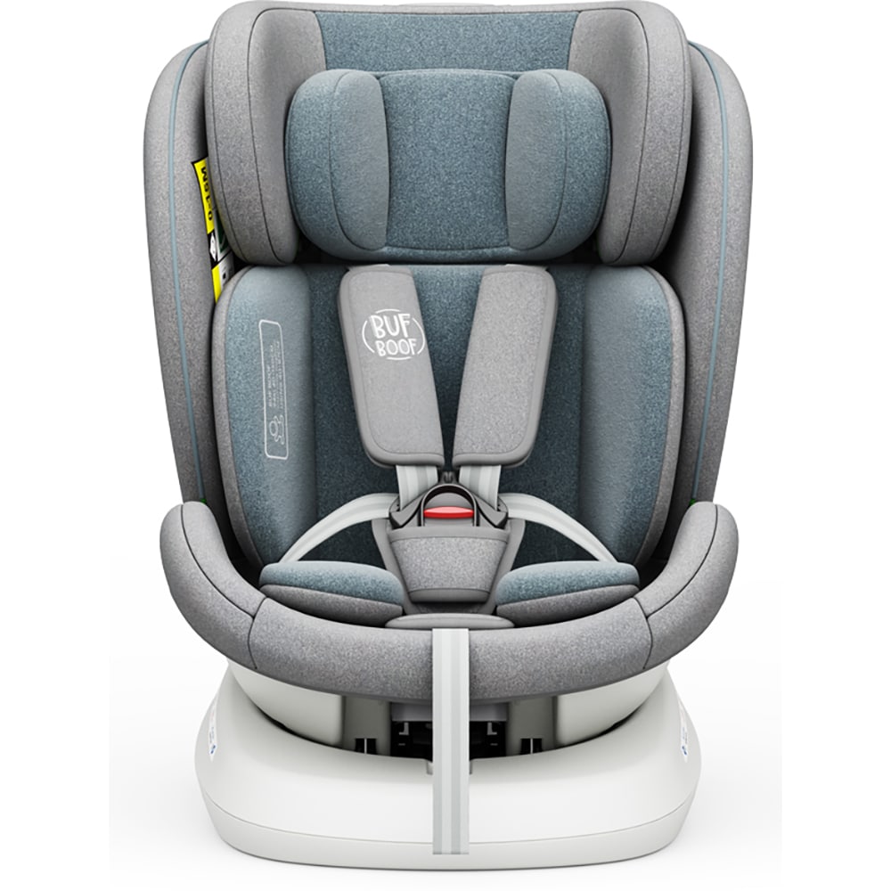 Scaun auto BUF BOOF TWT Plus rotativ 360 grade ISIZETWTLBLUE, Isofix, 0-36 kg, R129, albastru deschis-gri
