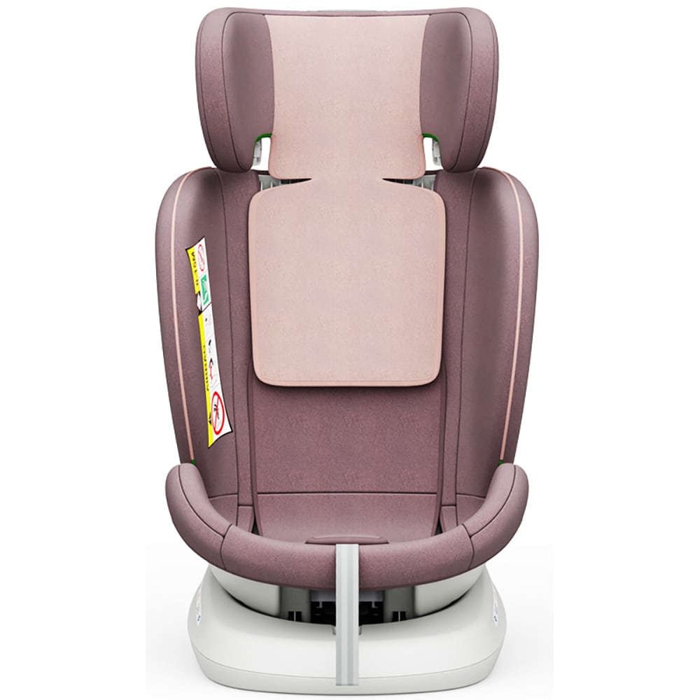 Scaun auto BUF BOOF TWT Plus Deluxe rotativ 360 grade ISIZETWTLP, Isofix, 0-36 kg, i-Size, roz deschis-alb