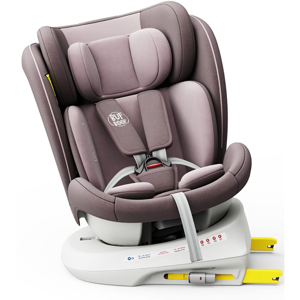 Scaun auto BUF BOOF TWT Plus rotativ 360 grade ISIZETWTLRED, Isofix, 0-36 kg, R129, mov-alb