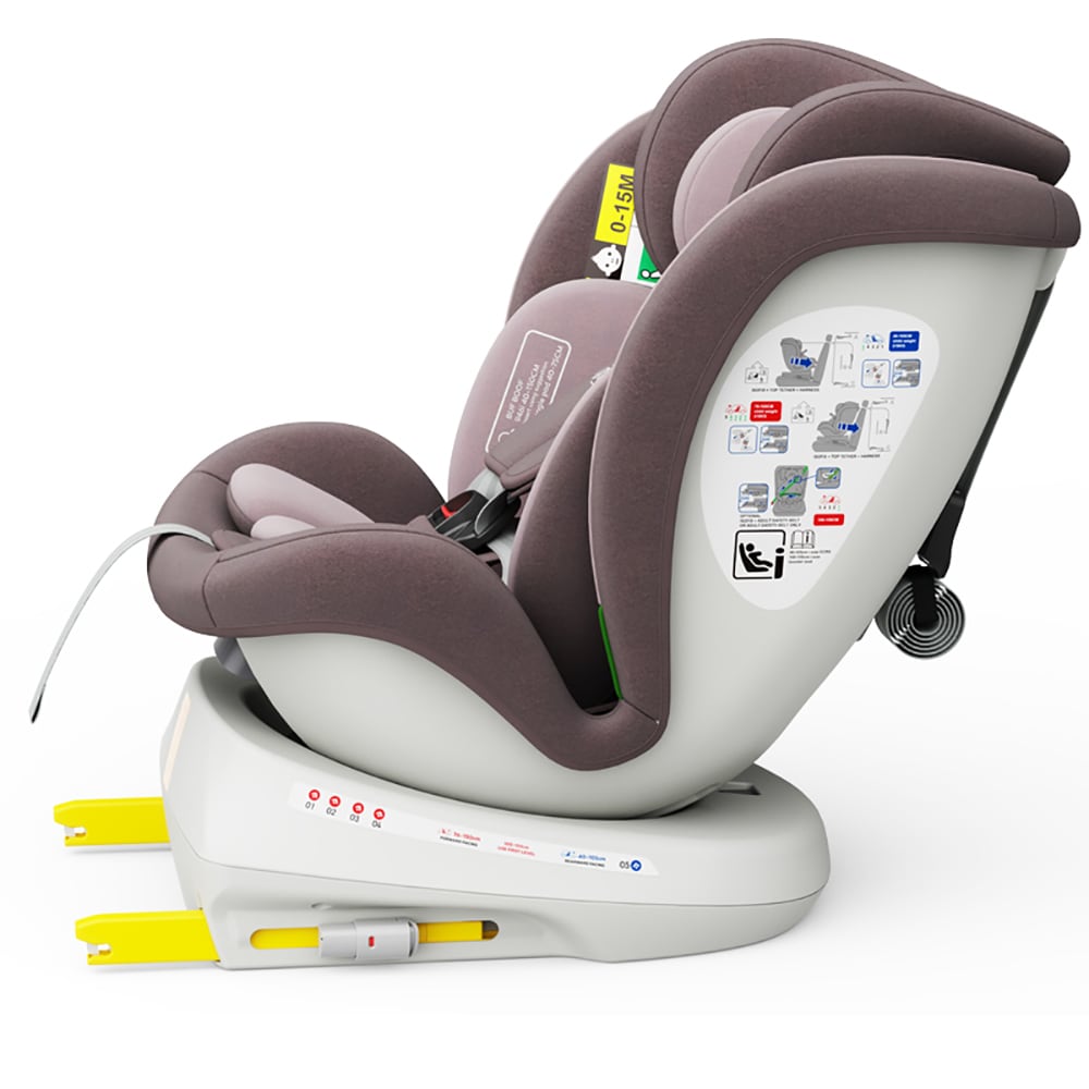 Scaun auto BUF BOOF TWT Plus rotativ 360 grade ISIZETWTLRED, Isofix, 0-36 kg, R129, mov-alb