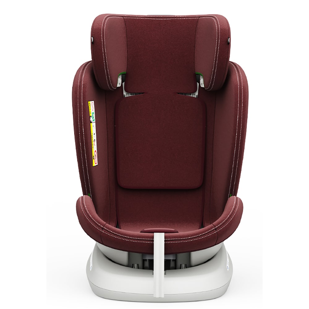 Scaun auto BUF BOOF TWT Plus rotativ 360 grade ISIZETWTRED, Isofix, 0-36 kg, R129, rosu-alb