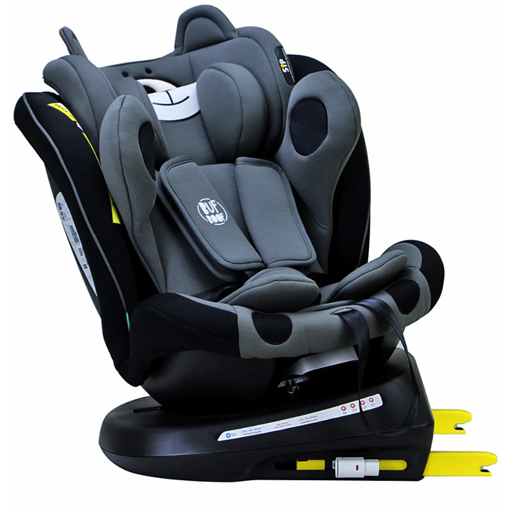 Scaun auto BUF BOOF Plus i-Size rotativ 360 grade ISIZEURSBLK, Isofix, 0-36 kg, albastru-negru