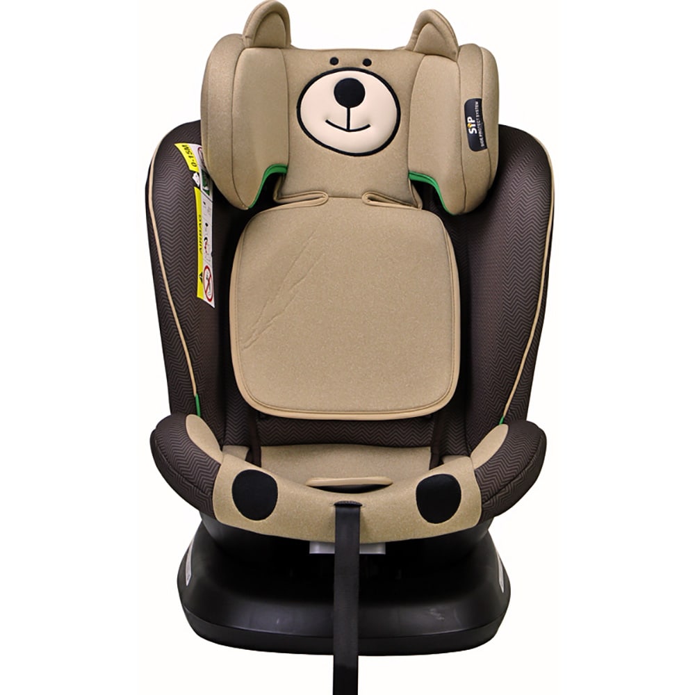 Scaun auto BUF BOOF Plus i-Size rotativ 360 grade ISIZEURSCOF, Isofix, 0-36 kg, maro-negru